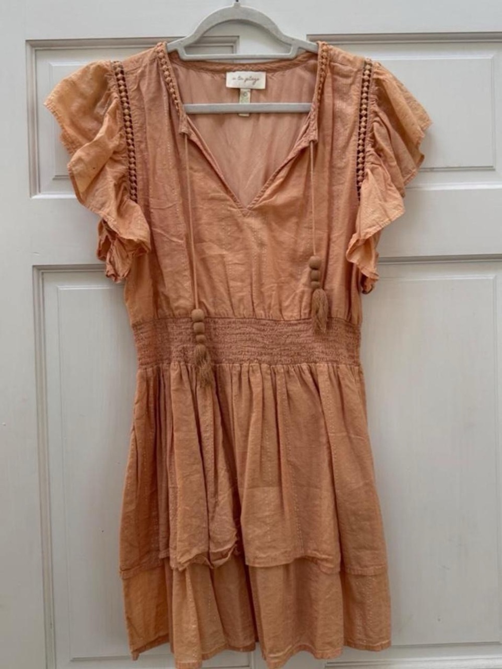A La Plage peach ruffle dress🌸
